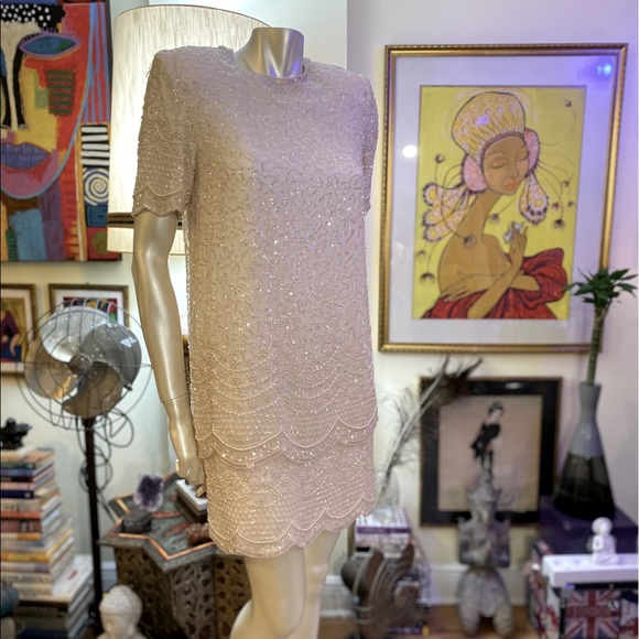 New Brilliante BY JA Dress 100% Silk Size Small Retro Vintage Inspired - Picture 1 of 12